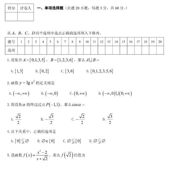 贵州高职分类考试